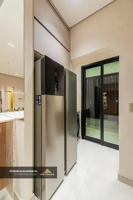 Área de serviço do apartamento decorado do Grand'Oro Vila Barth, foto real do decorado de 126 m²
